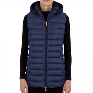 Save The Duck Women’s Faux Fur Lined Vest with Detachable Hood